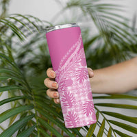 Hawaii Breadfruit Palaka Skinny Tumbler Omaomao Ulaula Maile Lei - Polynesian Pride