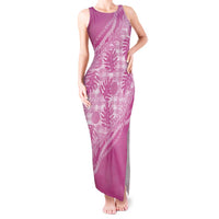 Hawaii Breadfruit Palaka Tank Maxi Dress Omaomao Ulaula Maile Lei - Polynesian Pride