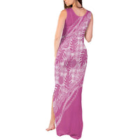 Hawaii Breadfruit Palaka Tank Maxi Dress Omaomao Ulaula Maile Lei - Polynesian Pride