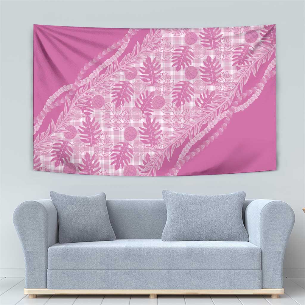 Hawaii Breadfruit Palaka Tapestry Omaomao Ulaula Maile Lei - Polynesian Pride