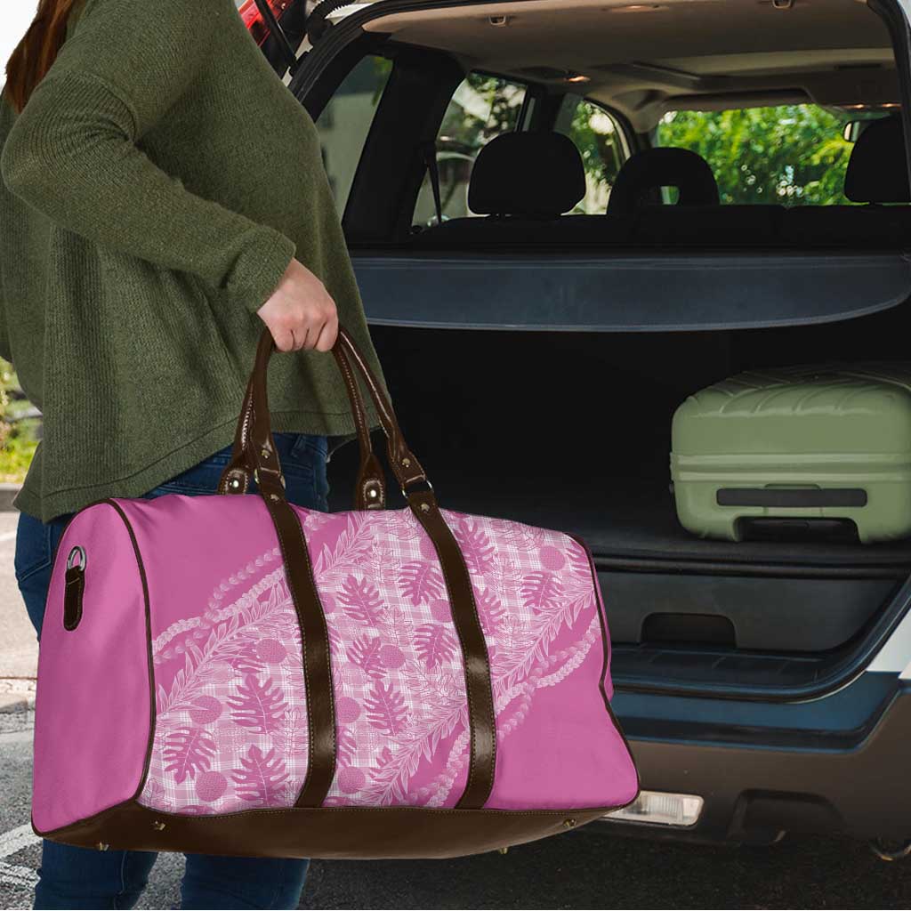 Hawaii Breadfruit Palaka Travel Bag Omaomao Ulaula Maile Lei - Polynesian Pride