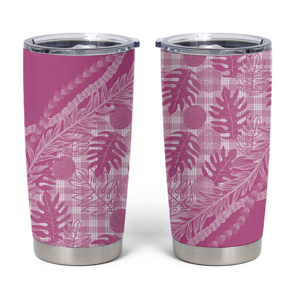 Hawaii Breadfruit Palaka Tumbler Cup Omaomao Ulaula Maile Lei - Polynesian Pride