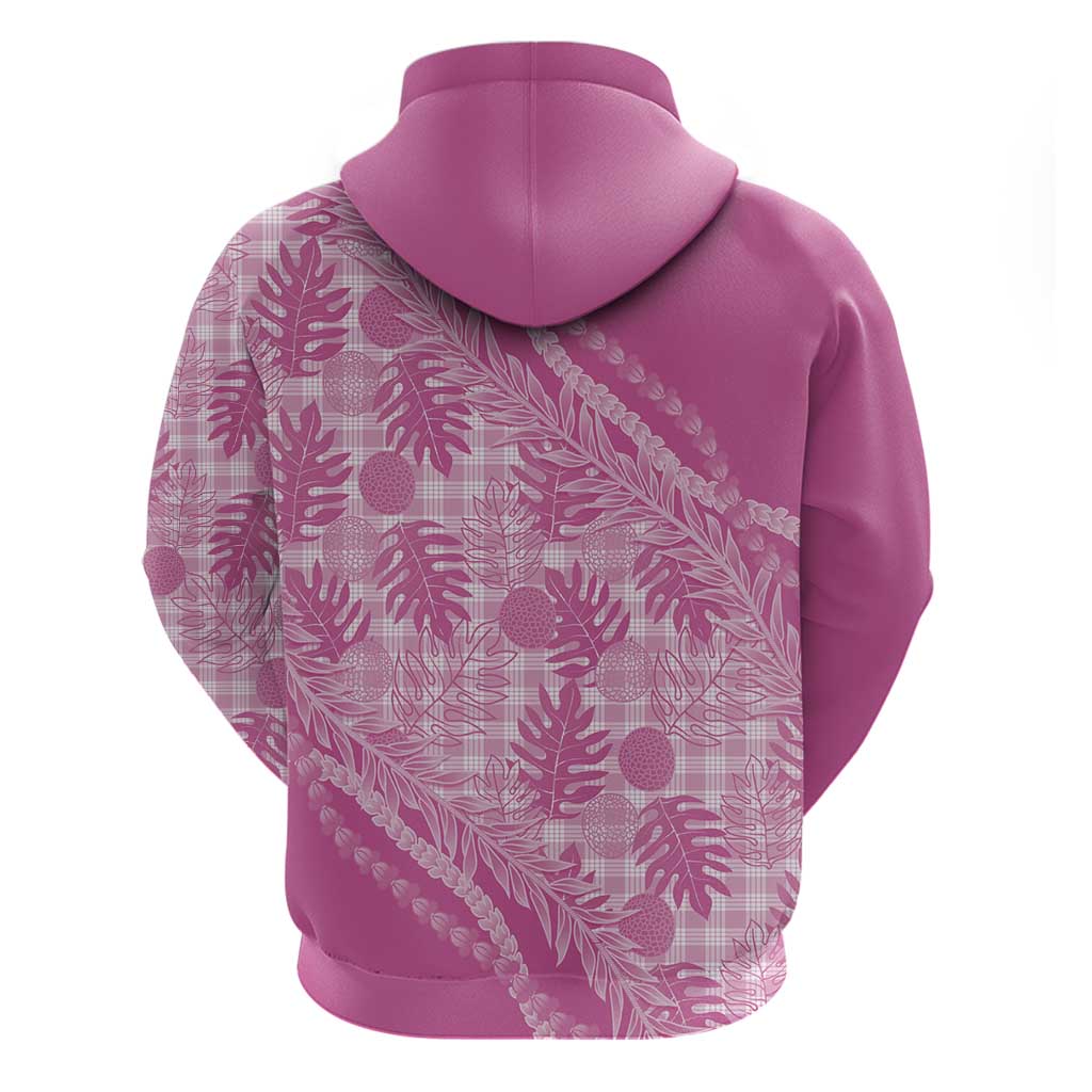 Hawaii Breadfruit Palaka Zip Hoodie Omaomao Ulaula Maile Lei LT9 - Polynesian Pride