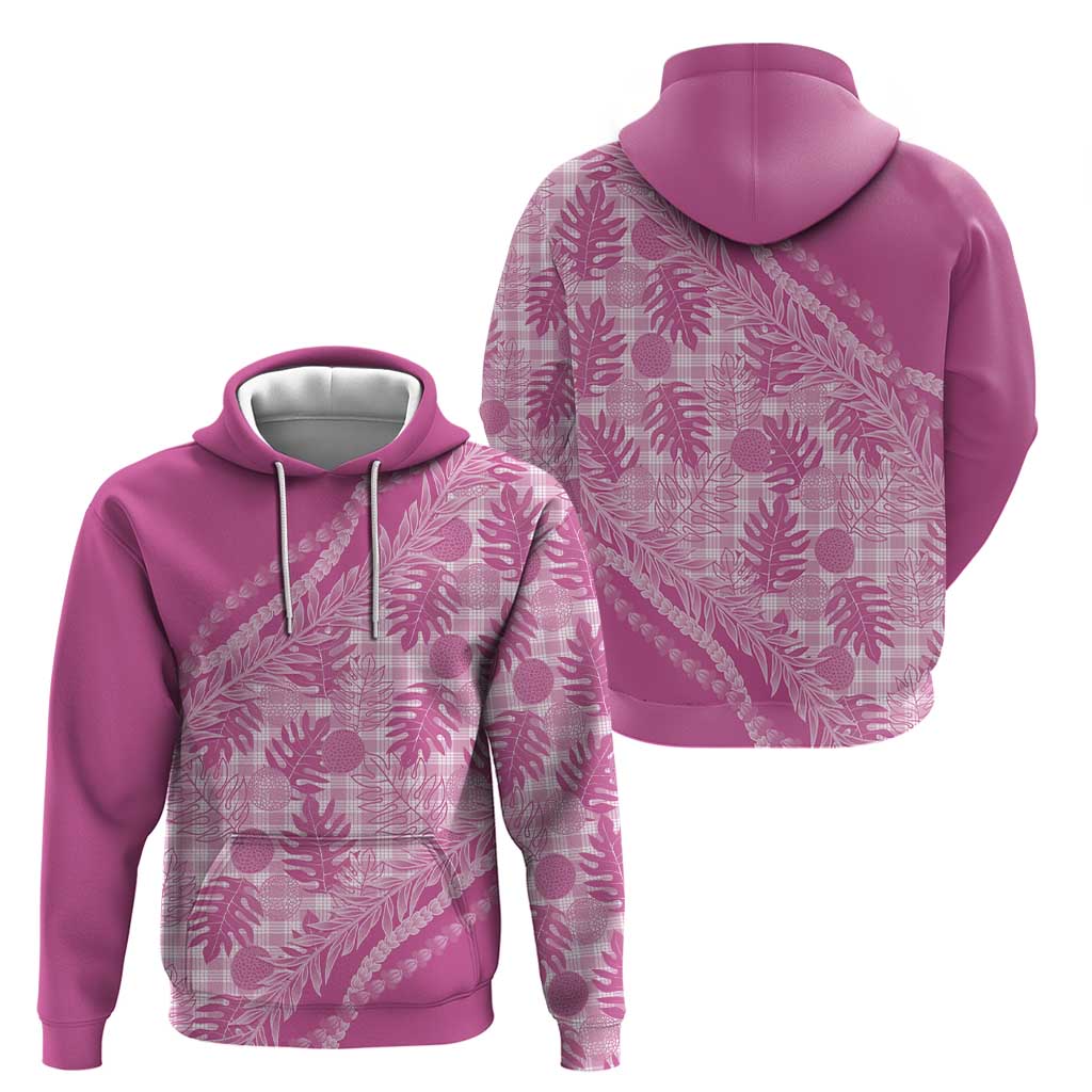 Hawaii Breadfruit Palaka Zip Hoodie Omaomao Ulaula Maile Lei LT9 - Polynesian Pride