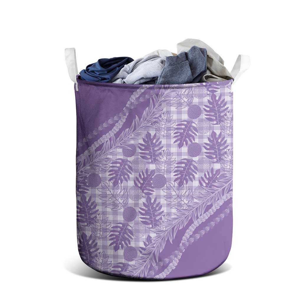Hawaii Breadfruit Palaka Laundry Basket Poni Maile Lei LT9 - Polynesian Pride