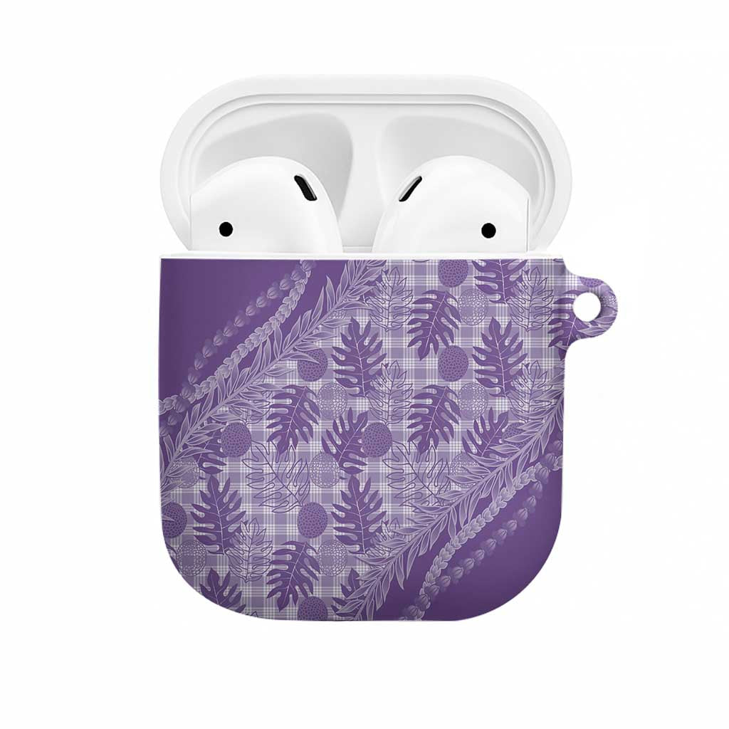 Hawaii Breadfruit Palaka AirPods Case Poni Maile Lei - Polynesian Pride