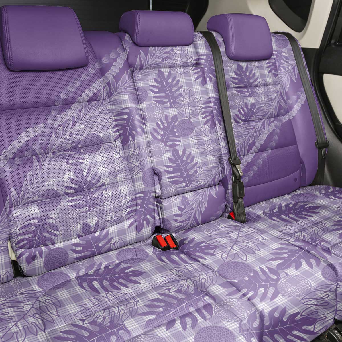 Hawaii Breadfruit Palaka Back Car Seat Cover Poni Maile Lei LT9 - Polynesian Pride