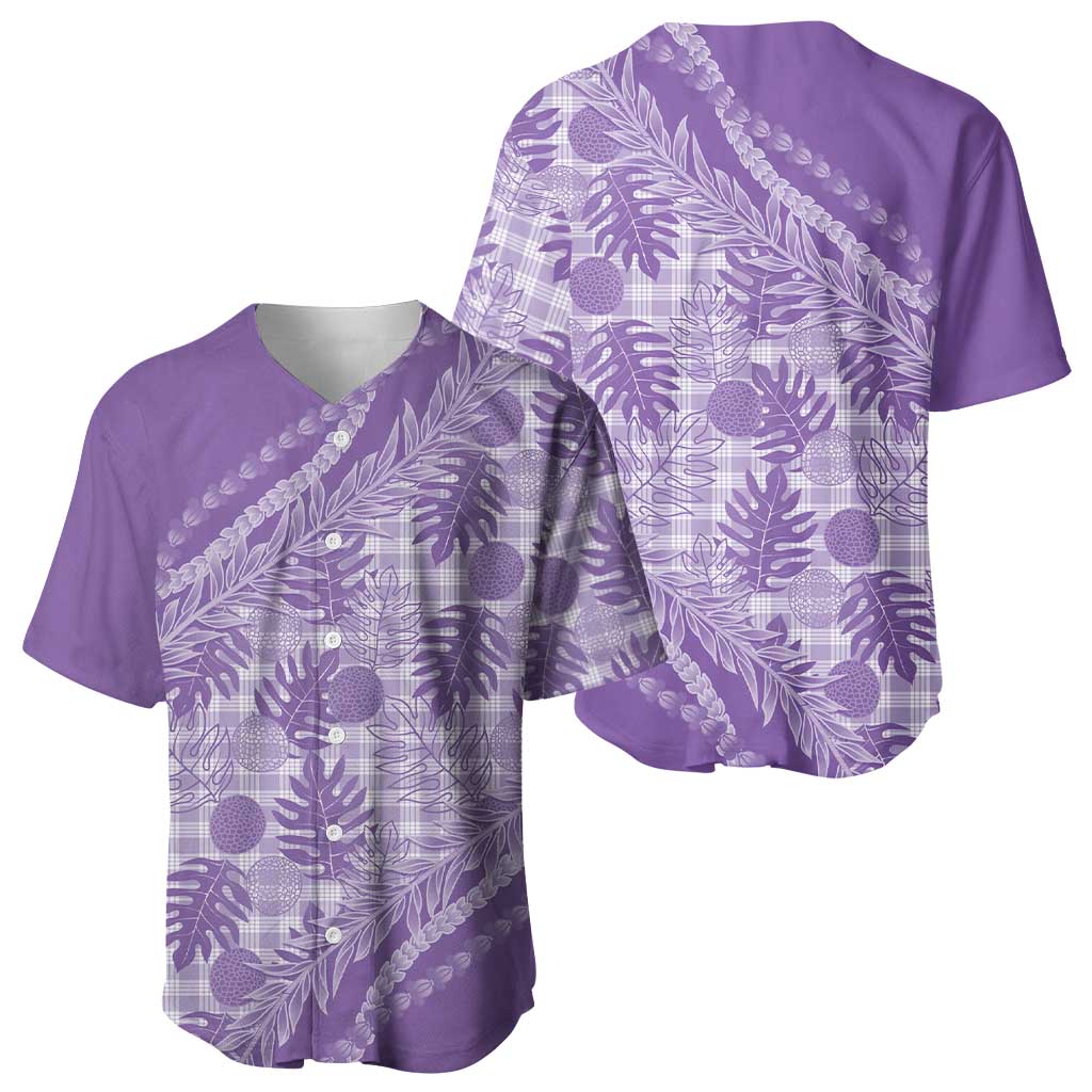 Hawaii Breadfruit Palaka Baseball Jersey Poni Maile Lei LT9 - Polynesian Pride