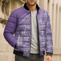 Hawaii Breadfruit Palaka Bomber Puffer Jacket Poni Maile Lei LT9 - Polynesian Pride