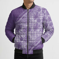 Hawaii Breadfruit Palaka Bomber Puffer Jacket Poni Maile Lei LT9 - Polynesian Pride