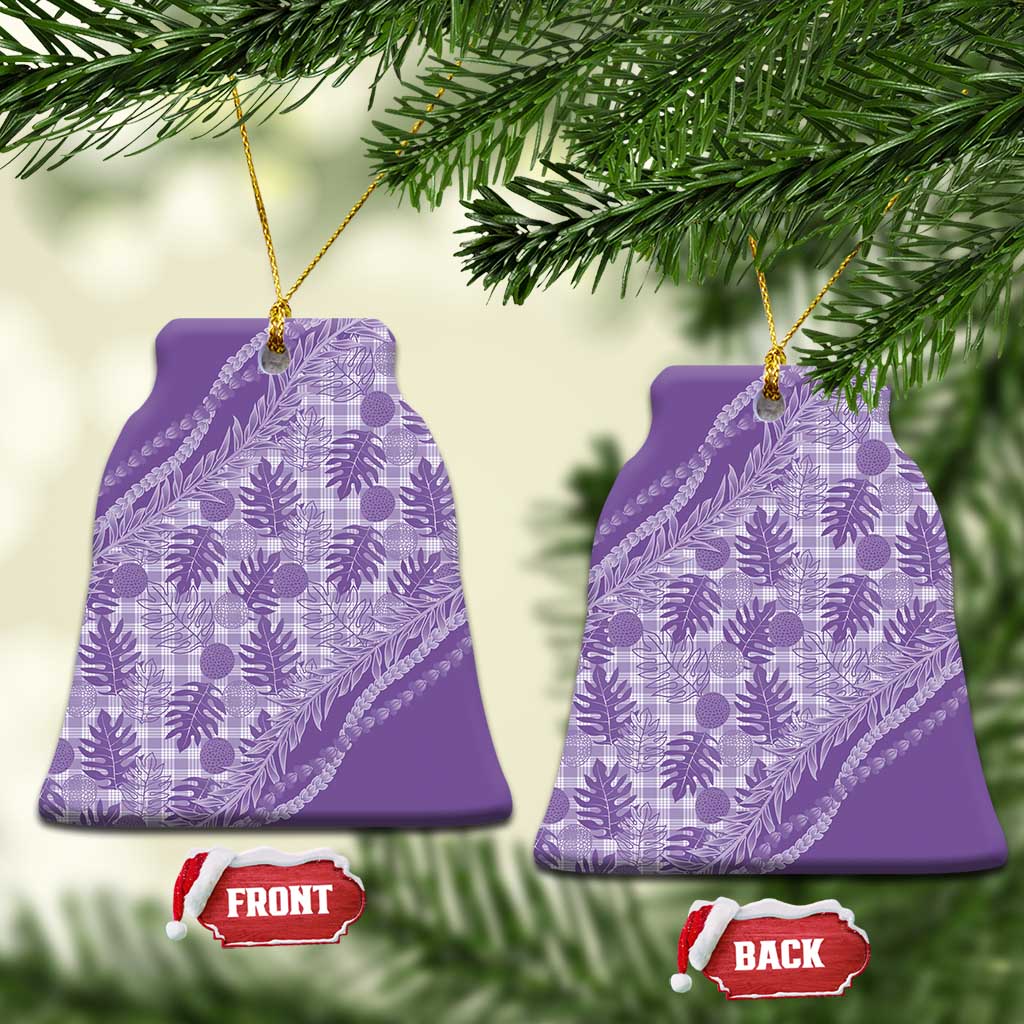 Hawaii Breadfruit Palaka Ceramic Ornament Poni Maile Lei - Polynesian Pride