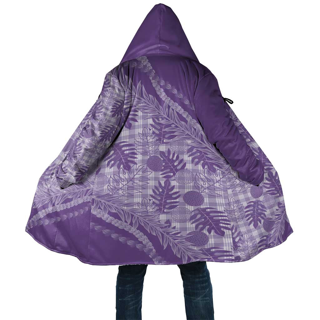 Hawaii Breadfruit Palaka Cloak Poni Maile Lei LT9 Unisex Purple - Polynesian Pride