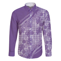 Hawaii Breadfruit Palaka Family Matching Long Sleeve Bodycon Dress and Hawaiian Shirt Poni Maile Lei - Polynesian Pride