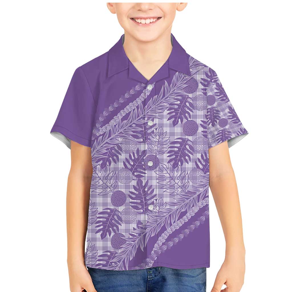 Hawaii Breadfruit Palaka Family Matching Mermaid Dress and Hawaiian Shirt Poni Maile Lei - Polynesian Pride