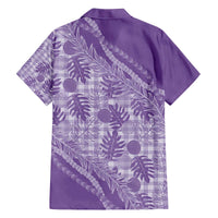 Hawaii Breadfruit Palaka Family Matching Off The Shoulder Long Sleeve Dress and Hawaiian Shirt Poni Maile Lei - Polynesian Pride