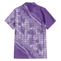 Hawaii Breadfruit Palaka Family Matching Off Shoulder Short Dress and Hawaiian Shirt Poni Maile Lei - Polynesian Pride