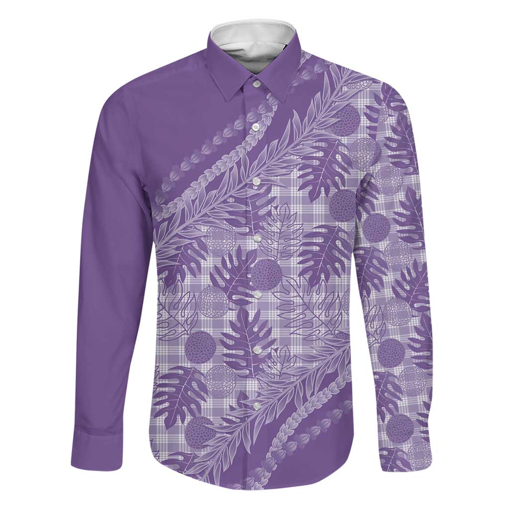 Hawaii Breadfruit Palaka Family Matching Puletasi and Hawaiian Shirt Poni Maile Lei - Polynesian Pride