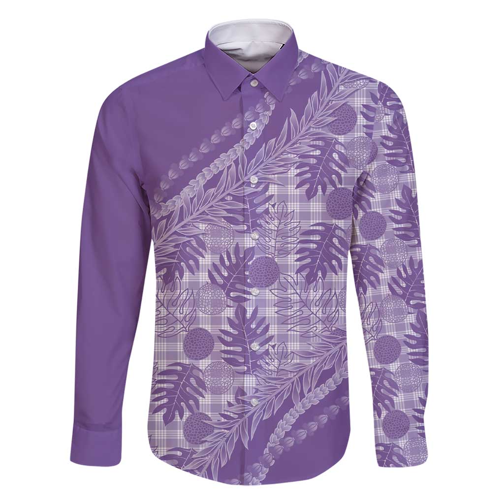 Hawaii Breadfruit Palaka Family Matching Short Sleeve Bodycon Dress and Hawaiian Shirt Poni Maile Lei - Polynesian Pride