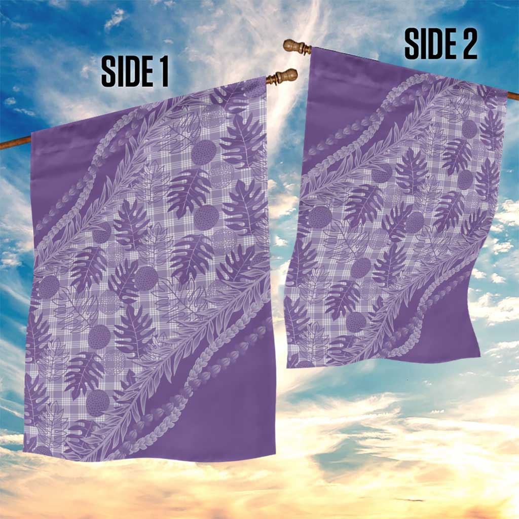 Hawaii Breadfruit Palaka Garden Flag Poni Maile Lei - Polynesian Pride