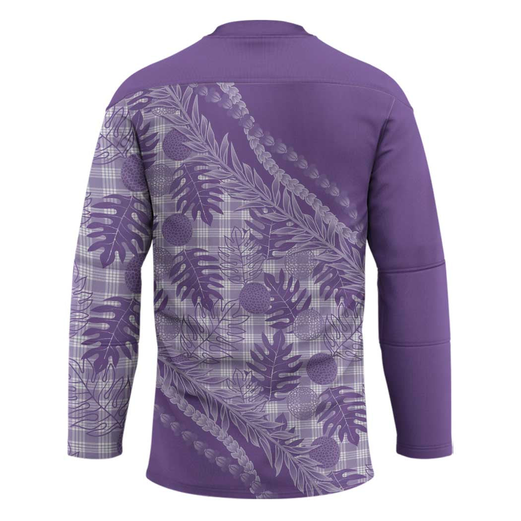 Hawaii Breadfruit Palaka Hockey Jersey Poni Maile Lei - Polynesian Pride