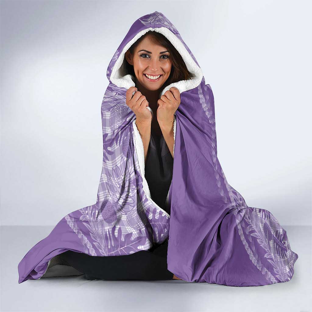 Hawaii Breadfruit Palaka Hooded Blanket Poni Maile Lei LT9 - Polynesian Pride