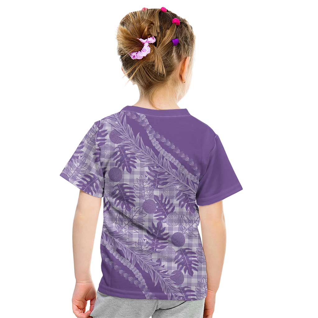 Hawaii Breadfruit Palaka Kid T Shirt Poni Maile Lei - Polynesian Pride