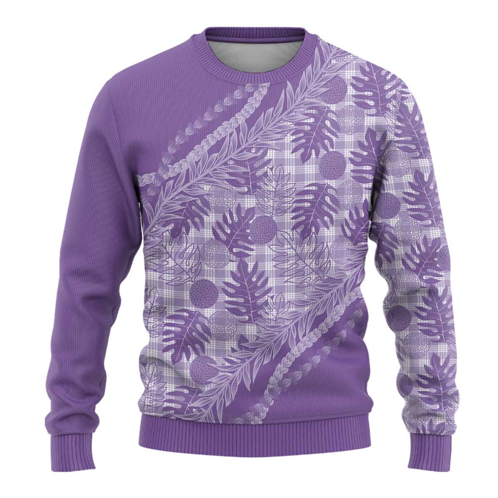 Hawaii Breadfruit Palaka Ugly Christmas Sweater Poni Maile Lei - Polynesian Pride