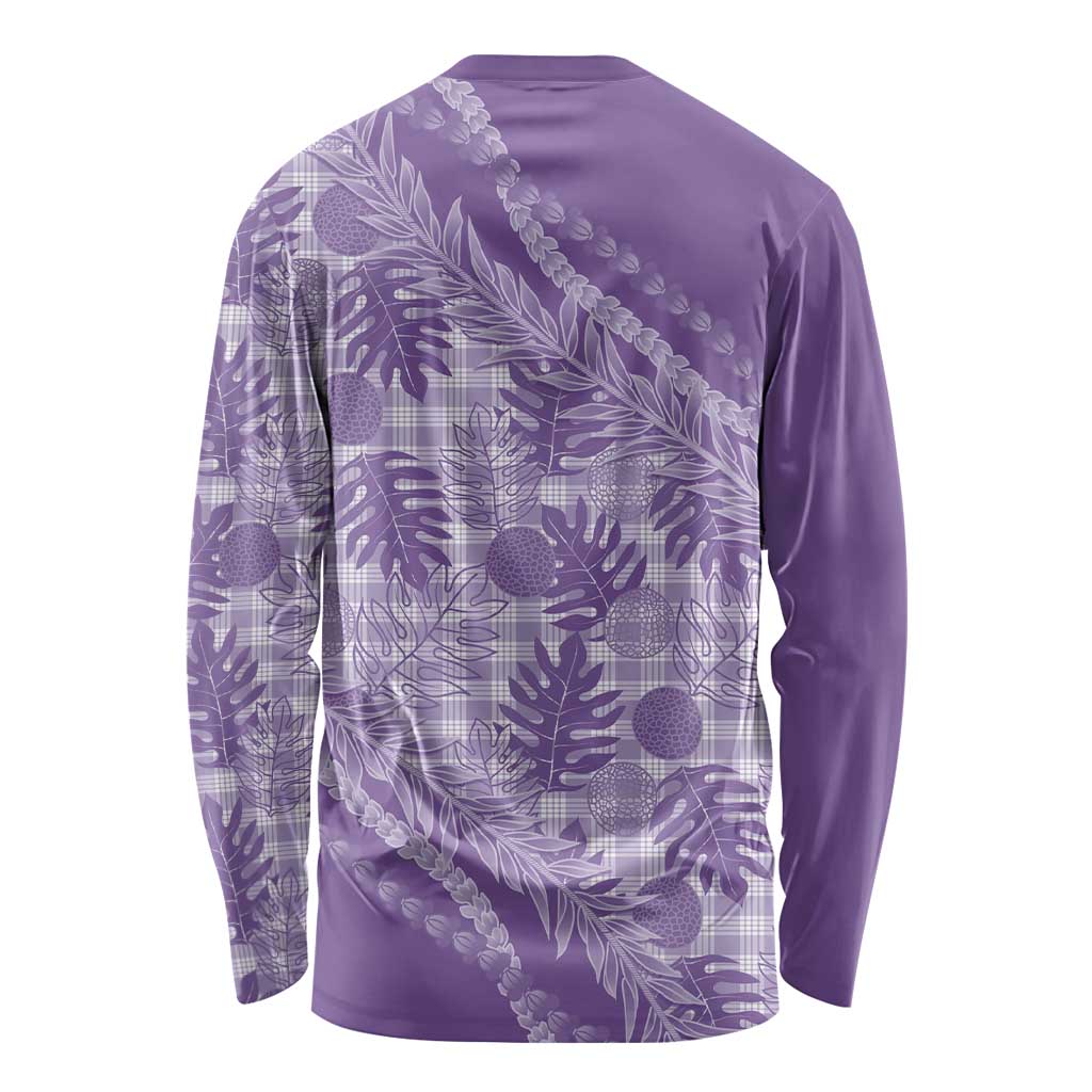 Hawaii Breadfruit Palaka Long Sleeve Shirt Poni Maile Lei LT9 - Polynesian Pride