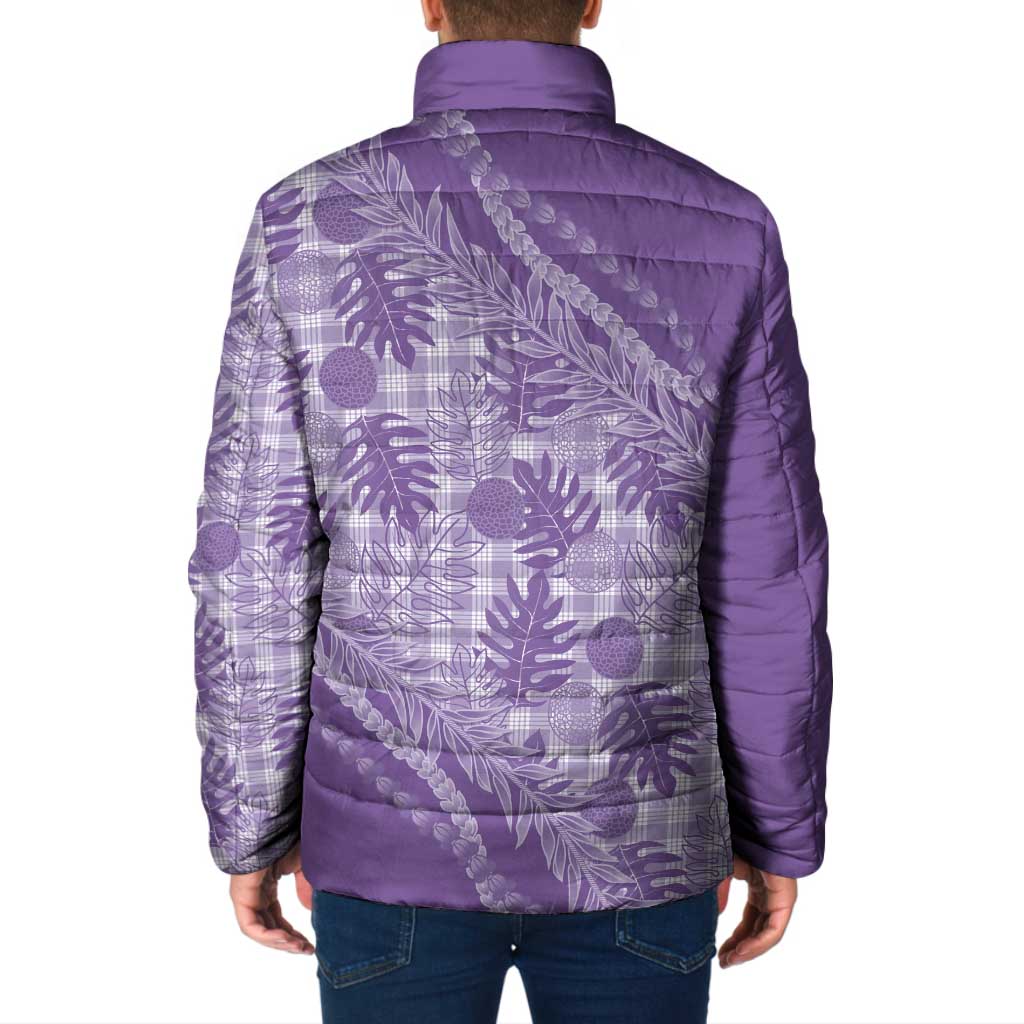 Hawaii Breadfruit Palaka Padded Jacket Poni Maile Lei LT9 - Polynesian Pride
