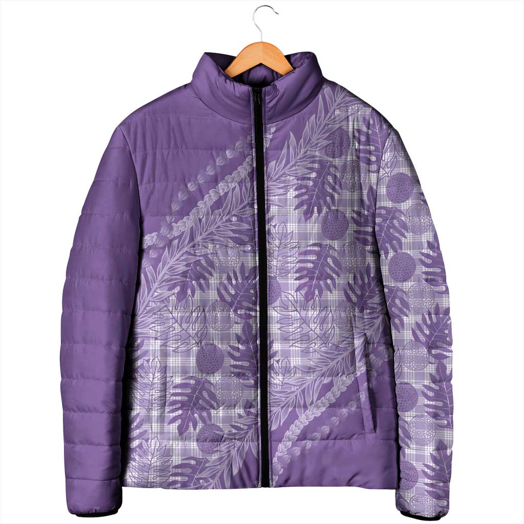 Hawaii Breadfruit Palaka Padded Jacket Poni Maile Lei LT9 - Polynesian Pride