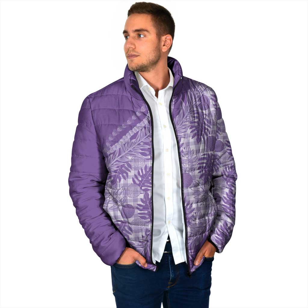 Hawaii Breadfruit Palaka Padded Jacket Poni Maile Lei LT9 - Polynesian Pride