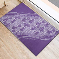 Hawaii Breadfruit Palaka Rubber Doormat Poni Maile Lei LT9 - Polynesian Pride