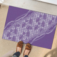 Hawaii Breadfruit Palaka Rubber Doormat Poni Maile Lei LT9 - Polynesian Pride