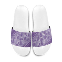 Hawaii Breadfruit Palaka Slide Sandals Poni Maile Lei - Polynesian Pride