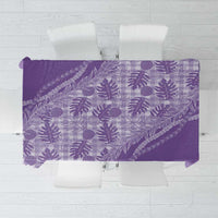 Hawaii Breadfruit Palaka Tablecloth Poni Maile Lei LT9 Purple - Polynesian Pride