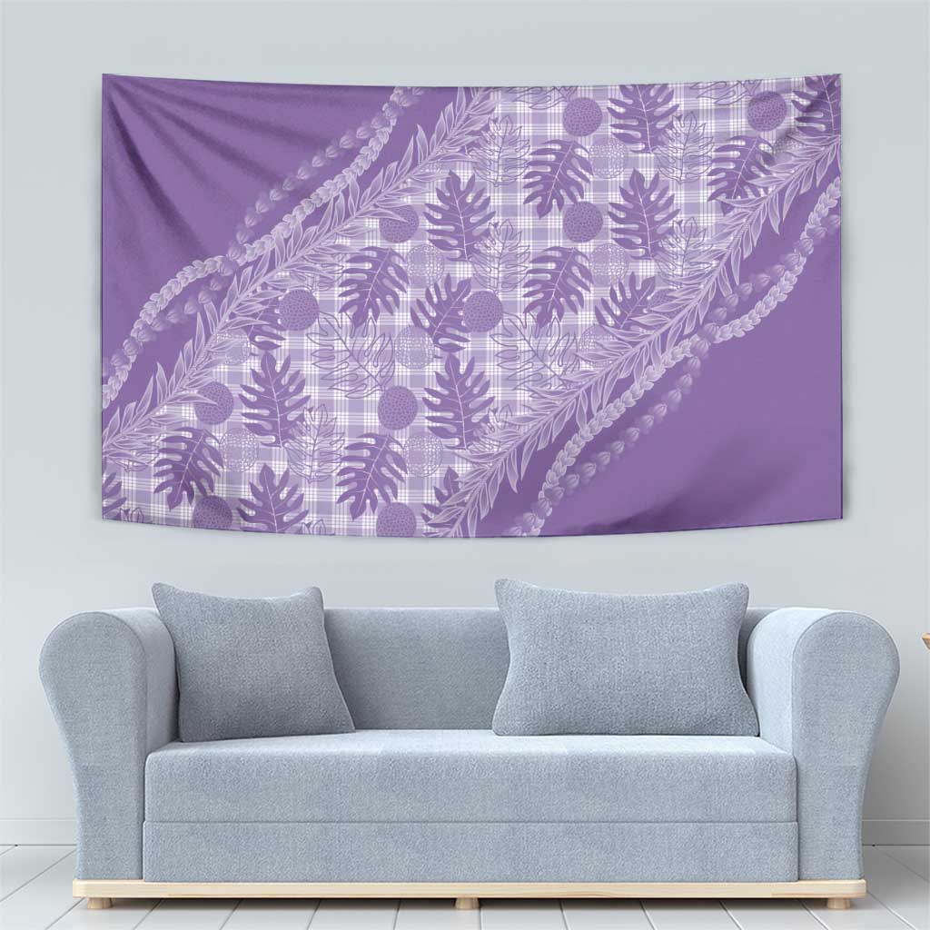 Hawaii Breadfruit Palaka Tapestry Poni Maile Lei - Polynesian Pride