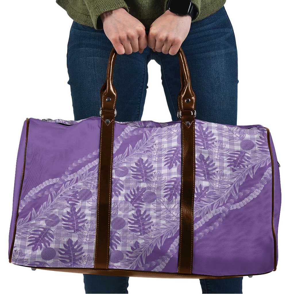 Hawaii Breadfruit Palaka Travel Bag Poni Maile Lei - Polynesian Pride