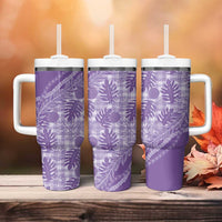 Hawaii Breadfruit Palaka Tumbler With Handle Poni Maile Lei - Polynesian Pride