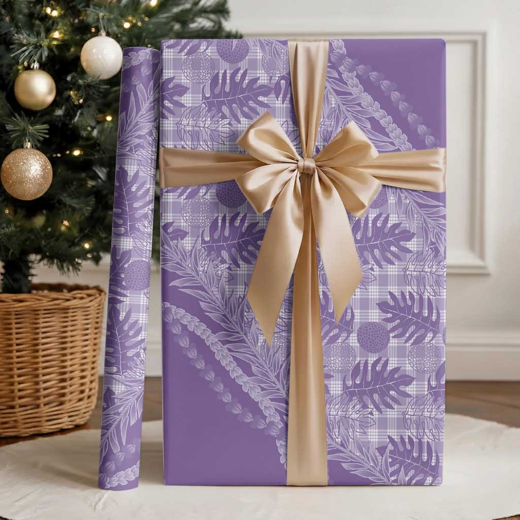 Hawaii Breadfruit Palaka Wrapping Paper Poni Maile Lei LT9 - Polynesian Pride