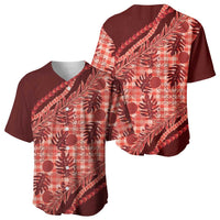 Hawaii Breadfruit Palaka Baseball Jersey Ulaula Maile Lei LT9 - Polynesian Pride