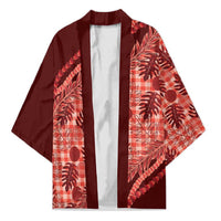 Hawaii Breadfruit Palaka Kimono Ulaula Maile Lei - Polynesian Pride
