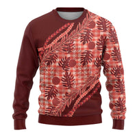 Hawaii Breadfruit Palaka Ugly Christmas Sweater Ulaula Maile Lei - Polynesian Pride