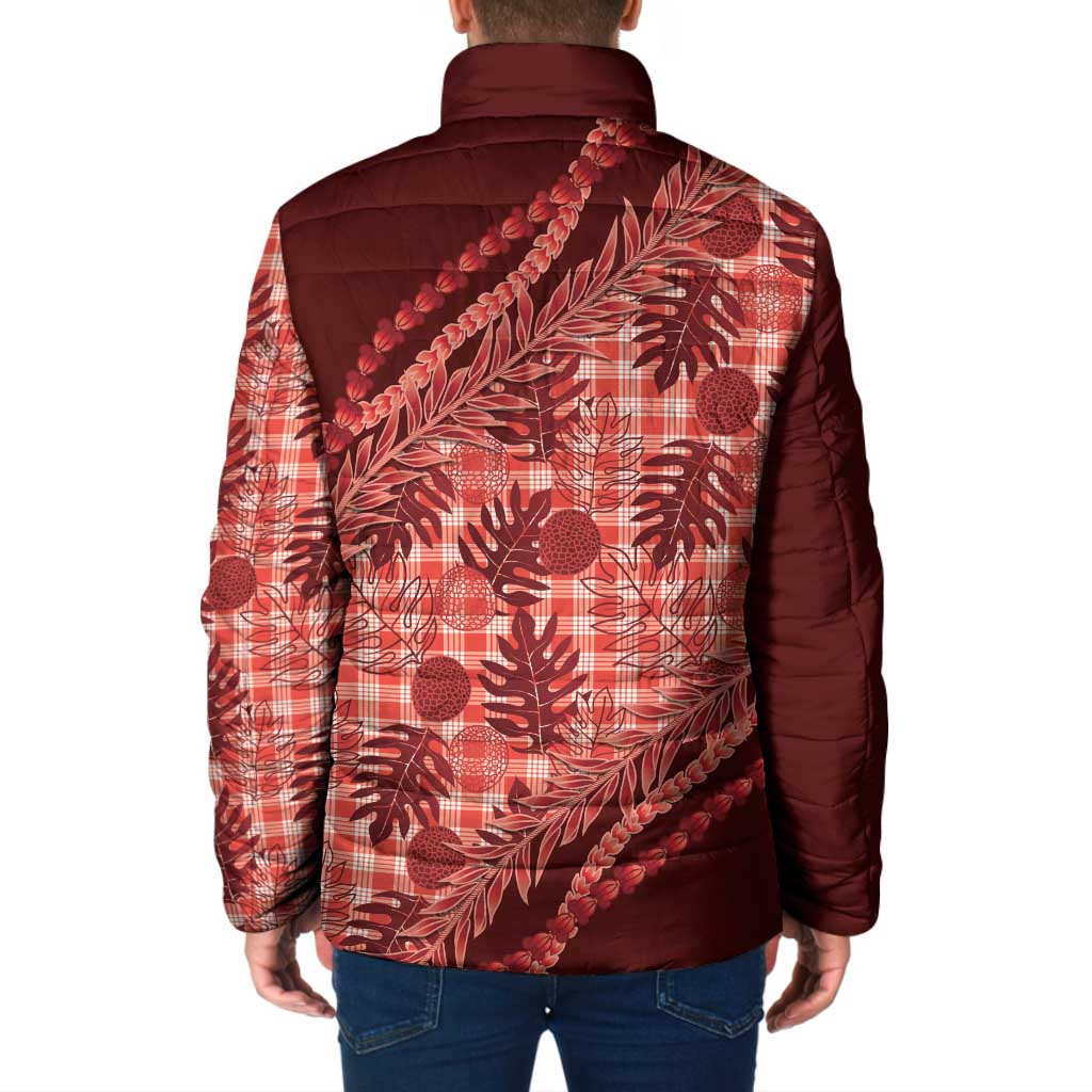 Hawaii Breadfruit Palaka Padded Jacket Ulaula Maile Lei LT9 - Polynesian Pride