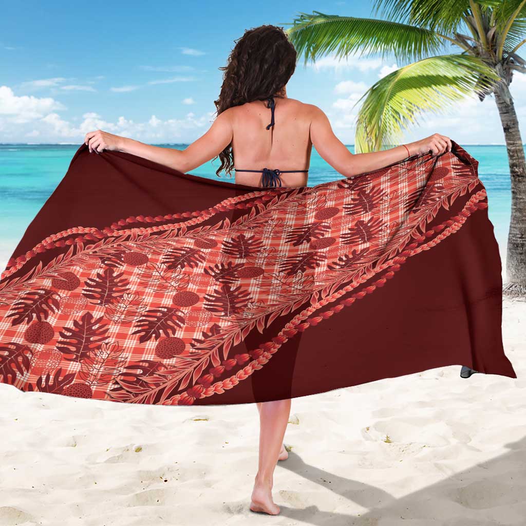 Hawaii Breadfruit Palaka Sarong Ulaula Maile Lei - Polynesian Pride