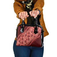 Hawaii Breadfruit Palaka Shoulder Handbag Ulaula Maile Lei LT9 One Size Red - Polynesian Pride