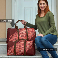 Hawaii Breadfruit Palaka Travel Bag Ulaula Maile Lei - Polynesian Pride