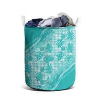 Hawaii Breadfruit Palaka Laundry Basket Polu Opal Maile Lei LT9 - Polynesian Pride