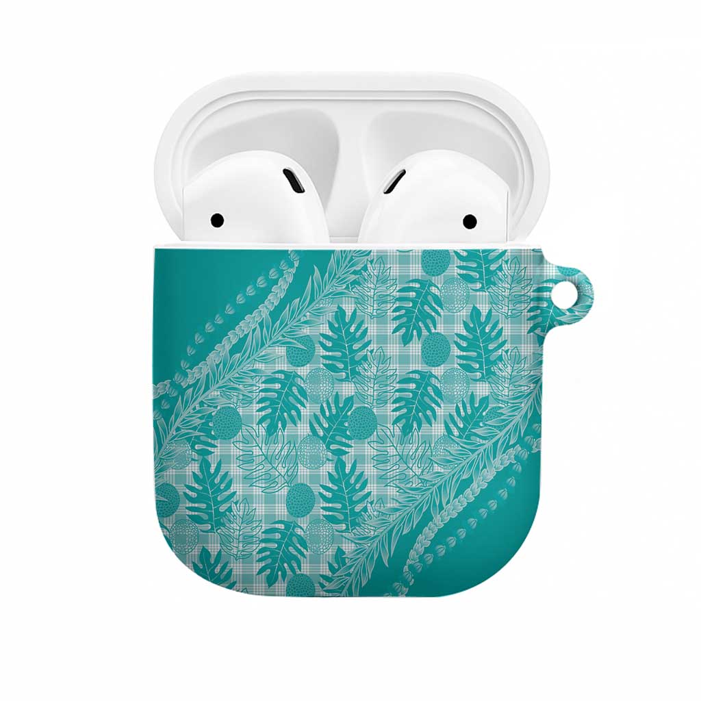 Hawaii Breadfruit Palaka AirPods Case Polu Opal Maile Lei - Polynesian Pride