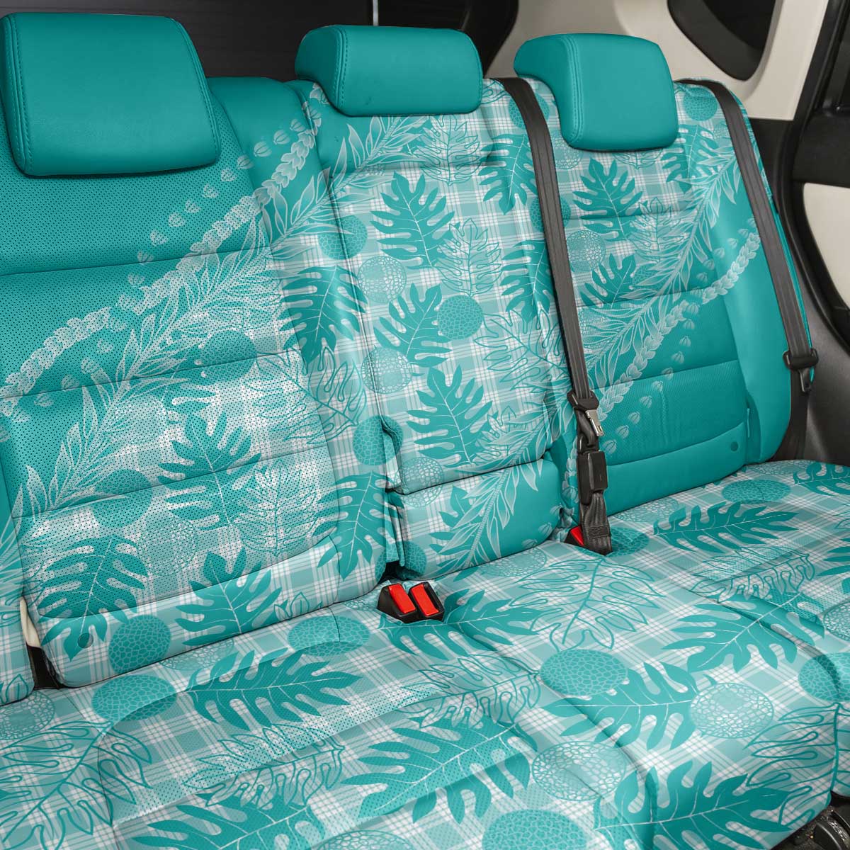 Hawaii Breadfruit Palaka Back Car Seat Cover Polu Opal Maile Lei LT9 - Polynesian Pride