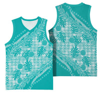 Hawaii Breadfruit Palaka Basketball Jersey Polu Opal Maile Lei LT9 - Polynesian Pride